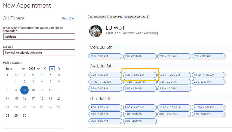 Graphic showing where to click